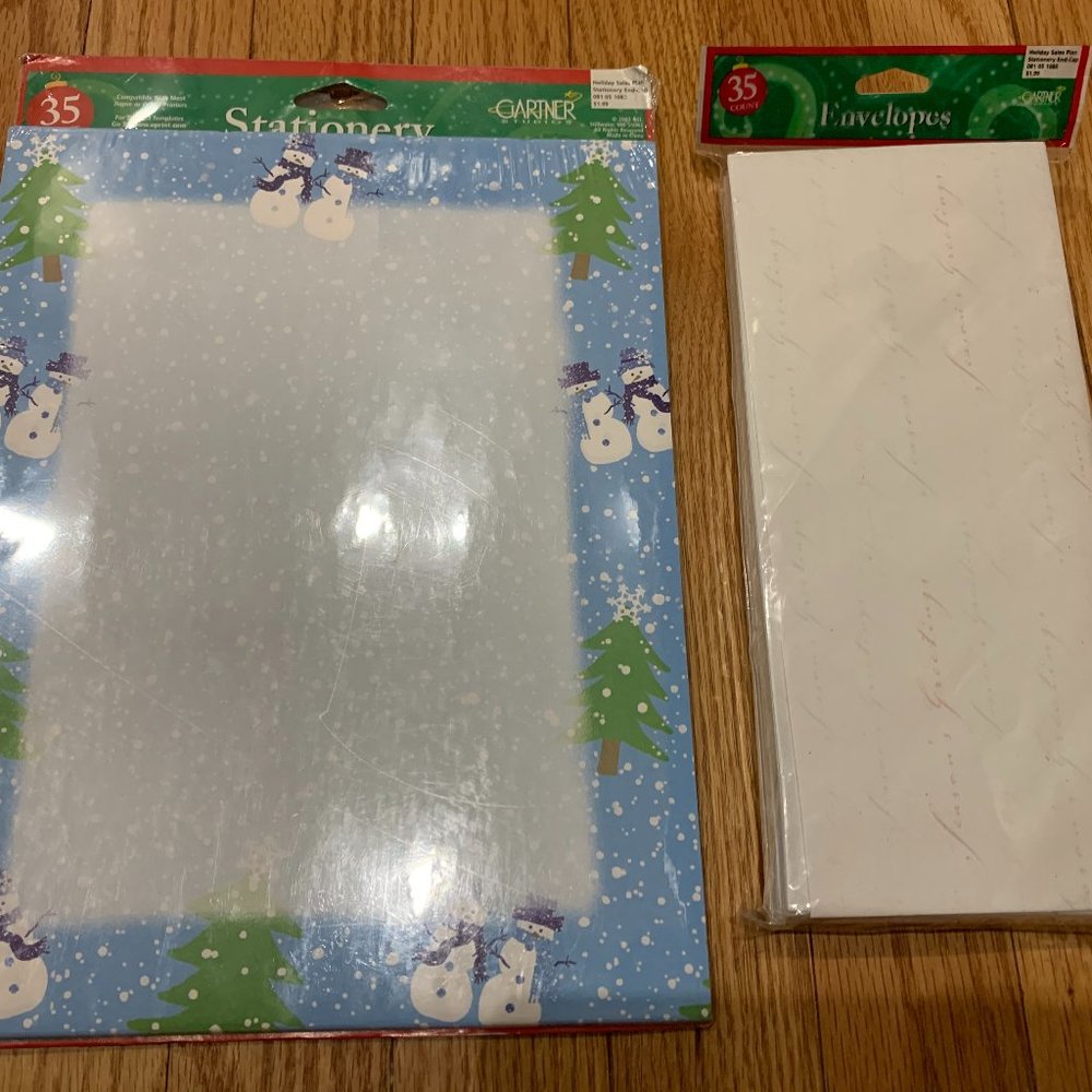 Garner Computer Paper Envelopes CHRISTMAS SNOWMAN